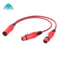 0.5M 3Pin XLR 1 Male to 2 Female Audio Extension Cable Microphone Y Splitter Audio Cord Line for Mix
