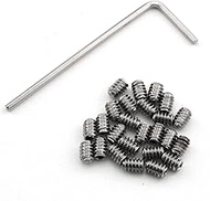 25pcs 6-32 x 3/16" Stainless Steel Allen Head Hex Hexagon Socket Set Screws Cup Point with Hex Key W