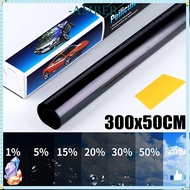 AMBER 1Roll 50x3m Car Foils,  UV Protection Scratch Resistant Window Tint Film, Durable Black Sun Sh