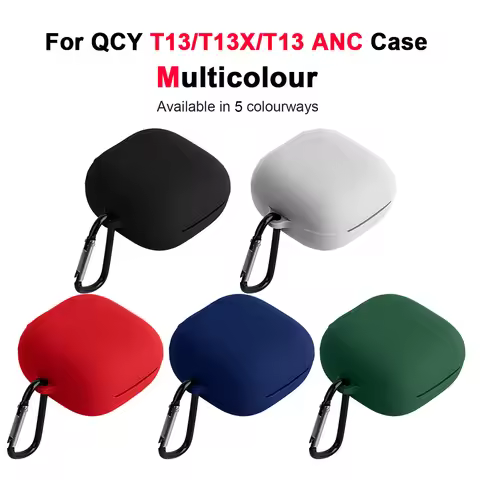 Silicone Case for QCY T13 ANC T13ANC T13X Wireless Earphone Cover Shockproof Protective Sleeve with
