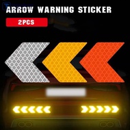 TOPSHOW 2Pcs Car Reflective Sticker Arrows Pattern Warning Decals For Motorcycle Auto Tail Bar Bumper Safety I2N7