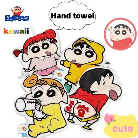 Cute Crayon Shinchan Himawari Nene Cartoon Hand Towel Hanging Super Absorbent Quick Drying Cloth for