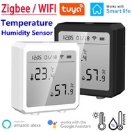 Tuya WIFI Zigbee Temperature Humidity Sensor Controller Indoor Hygrometer Thermometer LCD Display For Alexa Google Smart Home