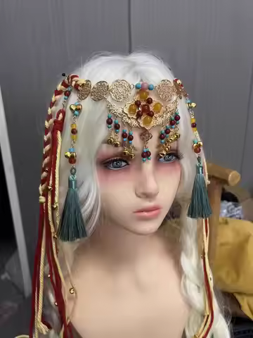 New Jewelry Exotic Style Amorous Feelings Ethnic Style The Zang Nationality Headwear Alien Grand Pri