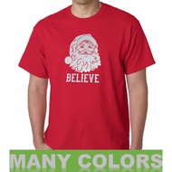 Believe Santa Claus T Shirt Christmas Xmas Holiday T-Shirt Tee Funny Gift Idea