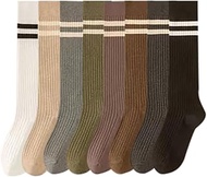 Women's Knee High Socks 7Y113C F, Coffee, One Size
