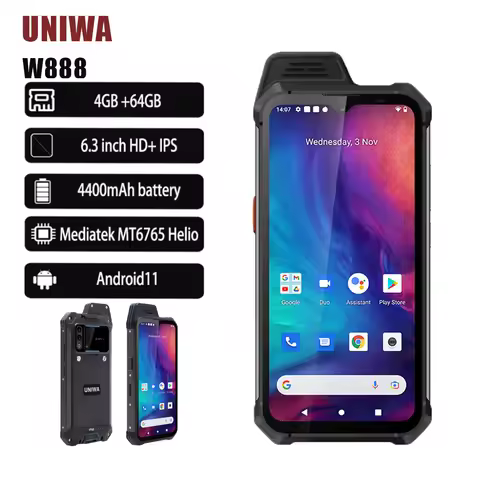 UNIWA W888 ATEX Explosion Proof Rugged Phone 6.3 Inch 4GB+64GB 5000mAh IP68 Waterproof Dustproof Sho