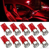 10 pcs RED T10 LED Car Light Bulbs T10 W5w 5 SMD 5050