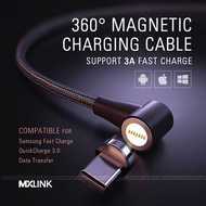 Magnetic Charging Cable • Fast Charge • Rotatable • USB Type-C Lightning • Samsung