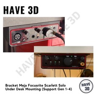 Bracket Focusrite Scarlett Solo Gen 1 2 3 4 Holder Under Desk 3D Print Custom