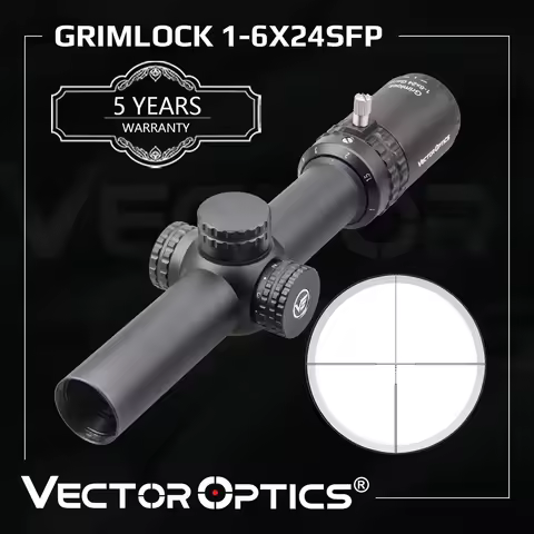 Vector Optics Gen2 Grimlock 1-6x24 BDC (MOA) Ballistic Reticle Rifle Scope Center Dot Illuminated CQ