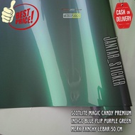 Sticker Scotlite Lembayung Indigo Blue Flip Purple Green Fanchy Premium Lebar 50 cm Stiker Skotlet M
