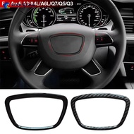 NOBELJIAOO Car Steering Wheel Center Panel Logo Frame Decorative Cover For Auto Audi A3 A4L A5 A6L A