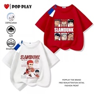 Kids Shirts Slam Dunk Pure Cotton Short Sleeve Cute Cartoon Print From Philippines