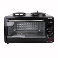 好康 大容量電烤箱家用雙層臥式小型鏡面烤箱12l烘培烤箱