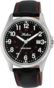 Citizen Q&amp;Q D026-305 Men's Wristwatch, Analog Waterproof, Date, Leather Strap, Black, black, watch