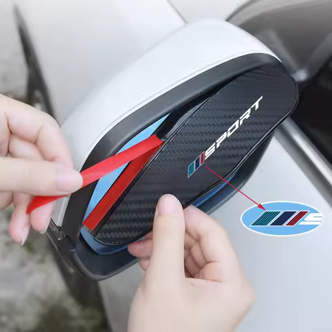 Carbon Fiber Style Car Rearview Mirror Rain Eyebrow Sun Visor For BMW 1 3 5 Series G30 G20 F30 F10 E