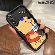 Casing Hp Xiaomi Redmi Note 7 Redmi Note 7s Redmi Note 7 Pro Case pola Kartun Winnie Bear desain bar