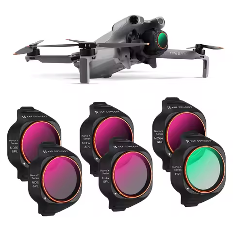 K&F Concept 2in1 ND CPL Filter for DJI Mini 5 Pro 6 Pcs CPL Filter PL in ND4 ND8 ND16 ND32 ND64 Fixe