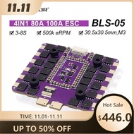 FLYCOLOR BLS-05 80A 100A ESC 4-IN-1 3-8S LIPO 500k eRPM 50MHz Dshot300 & Dshot600 Compatible with Fl