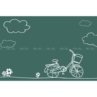 Bycycle Green Background Comic Portrait【PS75】