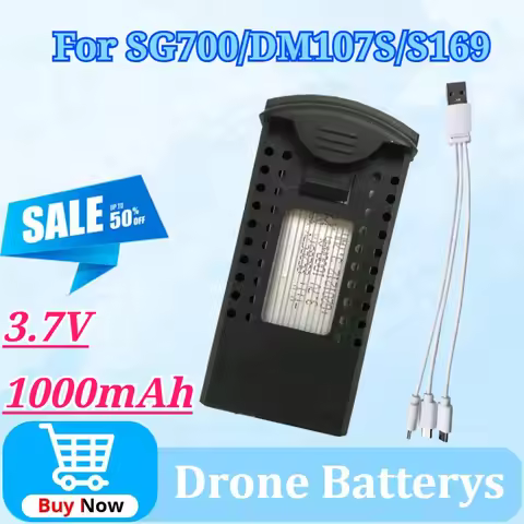 For SG700 / DM107S / S169 3.7V 1000mAh RC Quadcopter Folding Drone Rechargeable Li-Po Battery Chargi
