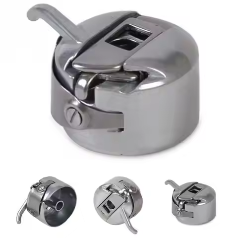 Silver Sewing Machine Metal Bobbin Spool Case For Toyota Brother Janome Elna Bernina Singer Kenmore 