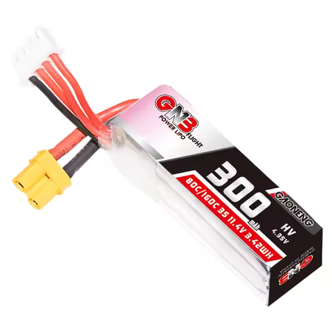 GAONENG GNB 3S 300mAH 11.4V 80C HV LiHV LiPo Battery Micro FPV Racing Drone Quadcopter Quads