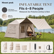 Mount peak Inflatable Camping Tent 6‑8 Person Large Space 210D Titanium‑Coated Oxford 3000mm Waterpr