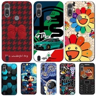 For Motorola Moto E6S E6i Case Phone Cover Protective Soft Silicone Black Tpu Case Trendy Brand Aest