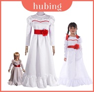 Halloween Creation Annabelle Horror Doll White Dress Cosplay Dress Costume Fancy