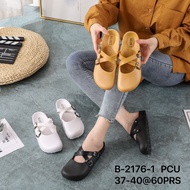 Women's Cross Strap Sandals, Adult Girls' Slippers, B-217-1, K0r34N Rubber Buckle Shoes