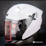 Jpx Helmet NOVA X V2 SOLID | Nova-x DOUBLE VISOR | 100% ORIGINAL | White