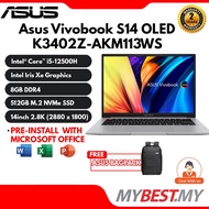Asus Vivobook S14 OLED K3402Z-AKM113WS Laptop - i5-12500H EVO/ 8GB RAM/ 512GB SSD/ 14" 90hz 2.8K OLED/ Office/ W11