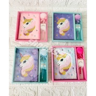 A5 Unicorn Fur Line Notebook With Pen