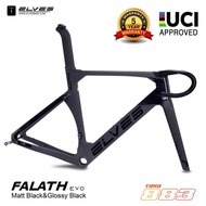 FRAME ELVES FALATH EVO DISC BRAKE MATT BLACK & GLOSSY BLACK-veestore01
