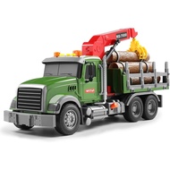 Dwi Dowellin Kids Toys for 3 4 5 6 7 Years Old Boys,15" Large Timber Truck with Loading Crane and 6 