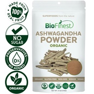 Biofinest Ashwagandha Root Powder Organic Freeze Dried Superfood 114g - Indian Ginseng Extract Energ