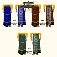 Sarung Al-Jabari Sutra Samarinda Emirates Series &amp; Baju Koko Pria Lengan Panjang Lengan Pendek
