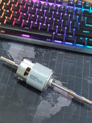 [Ảnh thật] motor 755 - motor gắn 2 đầu trục gắn quạt và đầu gắn tút năng cho quạt chế 12v