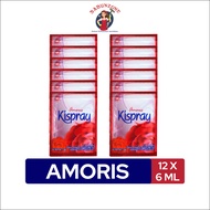 Paket Murah Pewangi Pakaian Kispray Amoris Merah Sachet 6 ml x12