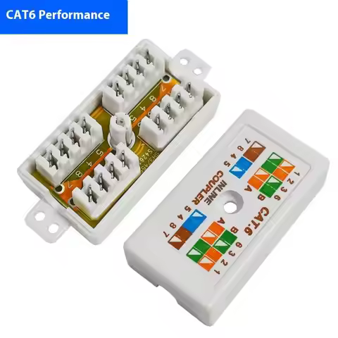 【1Pc Inline Punchdown Krone Coupler Joiner For Cat6/Cat5E Ethernet Network Cables RJ45 Desktop Infor