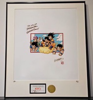 龍珠 Dragon ball 孫悟空 悟飯 鳥山明 簽名 50*40 cm 藝術畫連畫框 激罕 值得收藏