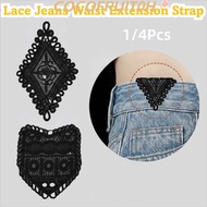 COCOFRUIT0H 1/4Pcs Jeans Waist Expander, Adjustment Maternity Waist Expanders,  Hollow Lacework Cott