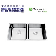 SORENTO SRTKS2407 Undermount Stainless Steel 304 Kitchen Sink Double Bowl Combo Set c/w Kitchen Fauc