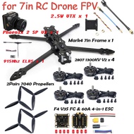 MARK4 7inch Carbon Fiber Frame 2807 1300KV Brushless Motor F4 V3S FC 60A ESC 7040 propeller Combo fo