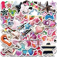 50 PCS Y2K star hair clip stickers Graffiti Cartoon Skateboard Waterproof Luggage Sport DIY Laptop Car Stickers Decal Kids