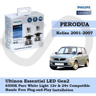 Philips New Ultinon Essential LED Bulb Gen2 6500K H4 Set for Perodua Kelisa 2001-2007