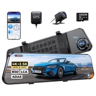Azdome PG17Max Dual-Recording Dash Cam 4K UHD and 2.5K QHD Backup Camera 11.8Inch IPS Touchscreen Bu