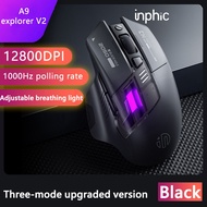 Inphic A9 Explorer V2 RGB Wireless Gaming Mouse Rechargeable 1000Hz Polling Rate Low Latency 800-128